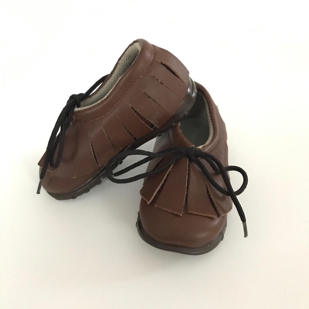 Brown fringe toddler moccasins